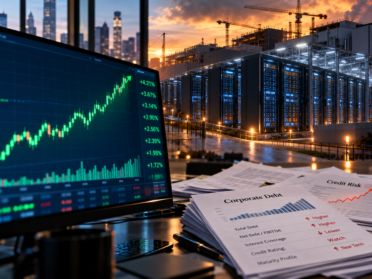 Riesgos en Bolsa por el aumento de la deuda tecnológica y las inversiones en inteligencia artificial.